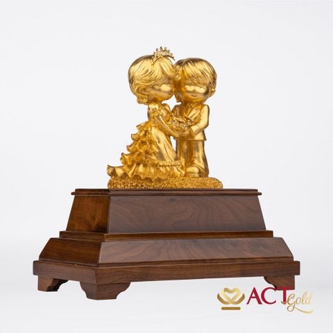 Quà tặng Cô Dâu Chú Rể dát vàng 24k ACT GOLD ISO 9001:2015