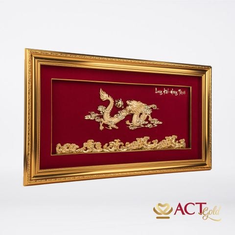 Quà tặng Tranh Rồng dát vàng 24k ACT GOLD ISO 9001:2015