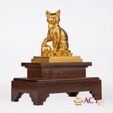 Quà tặng Tượng Mèo Phú Quý dát vàng 24k ACT GOLD ISO 9001:2015