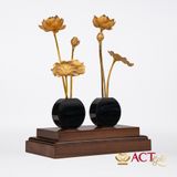 Quà tặng Hồ Sen 6 Nhánh dát vàng 24k ACT GOLD ISO 9001:2015 (Mẫu 2)