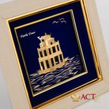 Tranh Tháp Rùa dát vàng 24k ACT GOLD ISO 9001:2015