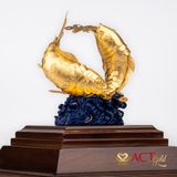 Quà tặng Đôi Cá Chép dát vàng 24k ACT GOLD ISO 9001:2015(Mẫu 1)