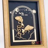 Quà tặng Tranh Cung Song Ngư dát vàng 24k ACT GOLD ISO 9001:2015