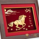 Tranh Ngựa dát vàng 24k ACT GOLD ISO 9001:2015