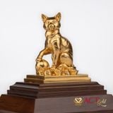 Quà tặng Tượng Mèo Phú Quý dát vàng 24k ACT GOLD ISO 9001:2015