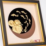 Tranh Cửu Ngư dát vàng 24k ACT GOLD ISO 9001:2015 (Mẫu 1)