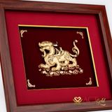 Quà tặng Tranh Tỳ Hưu dát vàng 24k ACT GOLD ISO 9001:2015
