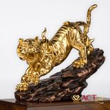 Quà tặng Biểu Trưng Bạch Hổ dát vàng 24k ACT GOLD ISO 9001:2015