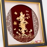 Quà tặng Tranh Rồng dát vàng 24k ACT GOLD ISO 9001:2015