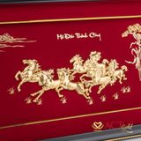 Quà tặng Tranh Bát Mã dát vàng 24k ACT GOLD ISO 9001:2015