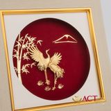 Quà tặng Tranh Tùng Hạc dát vàng 24k ACT GOLD ISO 9001:2015