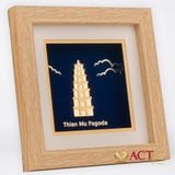 Tranh Chùa Thiên Mụ dát vàng 24k ACT GOLD ISO 9001:2015
