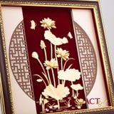Tranh hoa sen dát vàng 24k ACT GOLD ISO 9001:2015