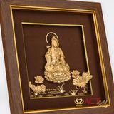 Tranh Quán Thế Âm Bồ Tát dát vàng 24k ACT GOLD ISO 9001:2015 (Mẫu 1)