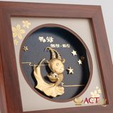 Quà tặng Tranh Cung Ma Kết dát vàng 24k ACT GOLD ISO 9001:2015