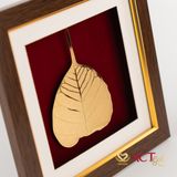 Tranh lá bồ đề dát vàng 24k ACT GOLD ISO 9001:2015