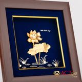 Tranh Hoa Sen dát vàng 24k ACT GOLD ISO 9001:2015 (Mẫu 7)