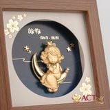 Quà tặng Tranh Cung Xử Nữ dát vàng 24k ACT GOLD ISO 9001:2015