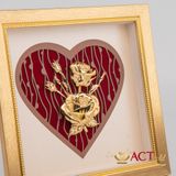 Tranh Hoa Hồng dát vàng 24k ACT GOLD ISO 9001:2015 (Mẫu 1)