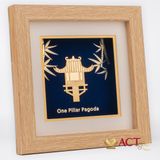 Tranh Chùa Một Cột dát vàng 24k ACT GOLD ISO 9001:2015
