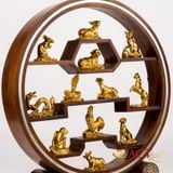 Quà tặng Kệ 12 Con Giáp dát vàng 24k ACT GOLD ISO 9001:2015 (Mẫu 4)