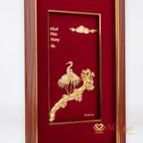 Quà tặng tranh Đôi Hạc dát vàng 24k ACT GOLD ISO 9001:2015 (Mẫu 1)