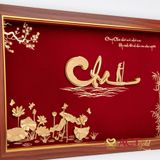 Quà tặng Tranh Chữ Cha dát vàng 24k ACT GOLD ISO 9001:2015