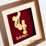 Quà tặng Tranh Chữ Thọ dát vàng 24k ACT GOLD ISO 9001:2015(Mẫu 1)