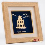 Tranh Tháp Rùa dát vàng 24k ACT GOLD ISO 9001:2015