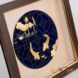 Quà tặng tranh Cá Chép Hoa Sen dát vàng 24k ACT GOLD ISO 9001:2015 (Mẫu 2)