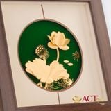 Quà tặng Tranh Hoa Sen dát vàng 24k ACT GOLD ISO 9001:2015