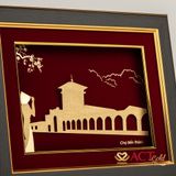 Tranh Chợ Bến Thành dát vàng 24k ACT GOLD ISO 9001:2015
