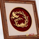Quà tặng Tranh tình mẫu tử dát vàng 24k ACT GOLD ISO 9001:2015