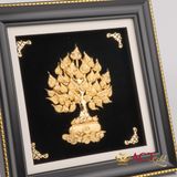 Quà tặng Tranh Cây Bồ Đề dát vàng 24k ACT GOLD ISO 9001:2015