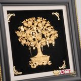 Quà tặng Tranh Cây Cam Tài Lộc dát vàng 24k ACT GOLD ISO 9001:2015