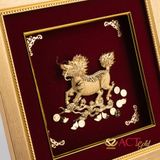 Quà tặng Tranh Tỳ Hưu dát vàng 24k ACT GOLD ISO 9001:2015