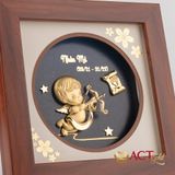 Quà tặng Tranh Cung Nhân Mã dát vàng 24k ACT GOLD ISO 9001:2015