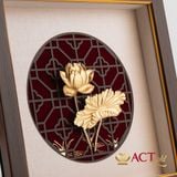 Tranh Hoa Sen dát vàng 24k ACT GOLD ISO 9001:2015 (Mẫu 3)