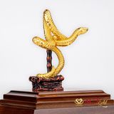 Quà tặng tượng rắn dát vàng 24k ACT GOLD ISO 9001:2015 (mẫu 1)