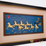 Tranh Bát Mã dát vàng 24k ACT GOLD ISO 9001:2015 (Mẫu 3)