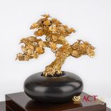 Quà tặng Bình Hoa Mai dát vàng 24k ACT GOLD ISO 9001:2015