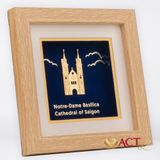 Tranh Nhà Thờ Đức Bà dát vàng 24k ACT GOLD ISO 9001:2015