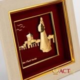 Tranh Chợ Bến Thành dát vàng 24k ACT GOLD ISO 9001:2015
