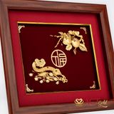 Quà tặng Tranh Gậy Như Ý dát vàng 24k ACT GOLD ISO 9001:2015