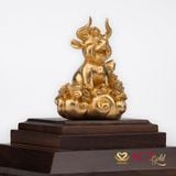 Quà tặng Tượng Trâu dát vàng 24k ACT GOLD ISO 9001:2015 (Mẫu 4)