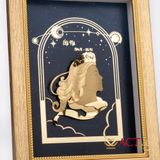 Quà tặng Tranh Cung Xử Nữ dát vàng 24k ACT GOLD ISO 9001:2015