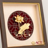 Tranh Hoa Sen dát vàng 24k ACT GOLD ISO 9001:2015 (Mẫu 2)