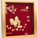 Tranh Gà Con dát vàng 24k ACT GOLD ISO 9001:2015