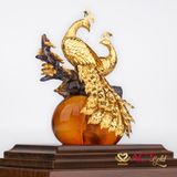 Quà tặng Chim Công dát vàng 24k ACT GOLD ISO 9001:2015