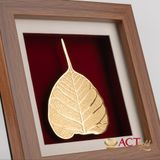 Tranh lá bồ đề dát vàng 24k ACT GOLD ISO 9001:2015